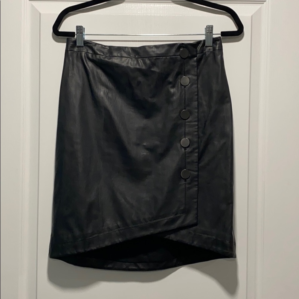 BCBG Tabitha Faux Leather Skirt